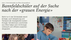 Bannfeldschüler auf der Suche nach der «grauen Energie»